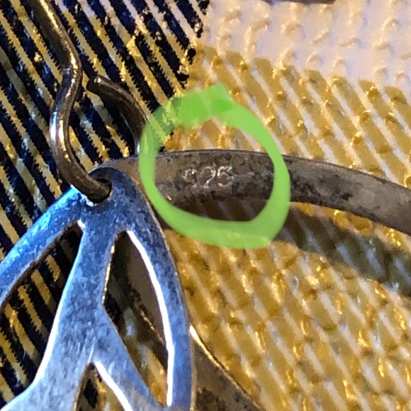 Sterling Silver Leaf Earrings - Picture 4 of 5